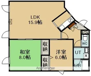RESIDENTIAL OF CUBIC【2階】の間取り